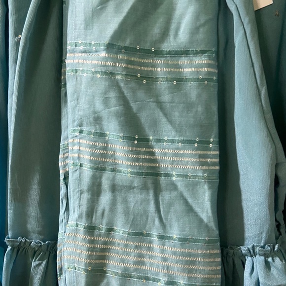 Autumn lane full kurta set ! With flare pants Duptta and hand work - Picture 9 of 13